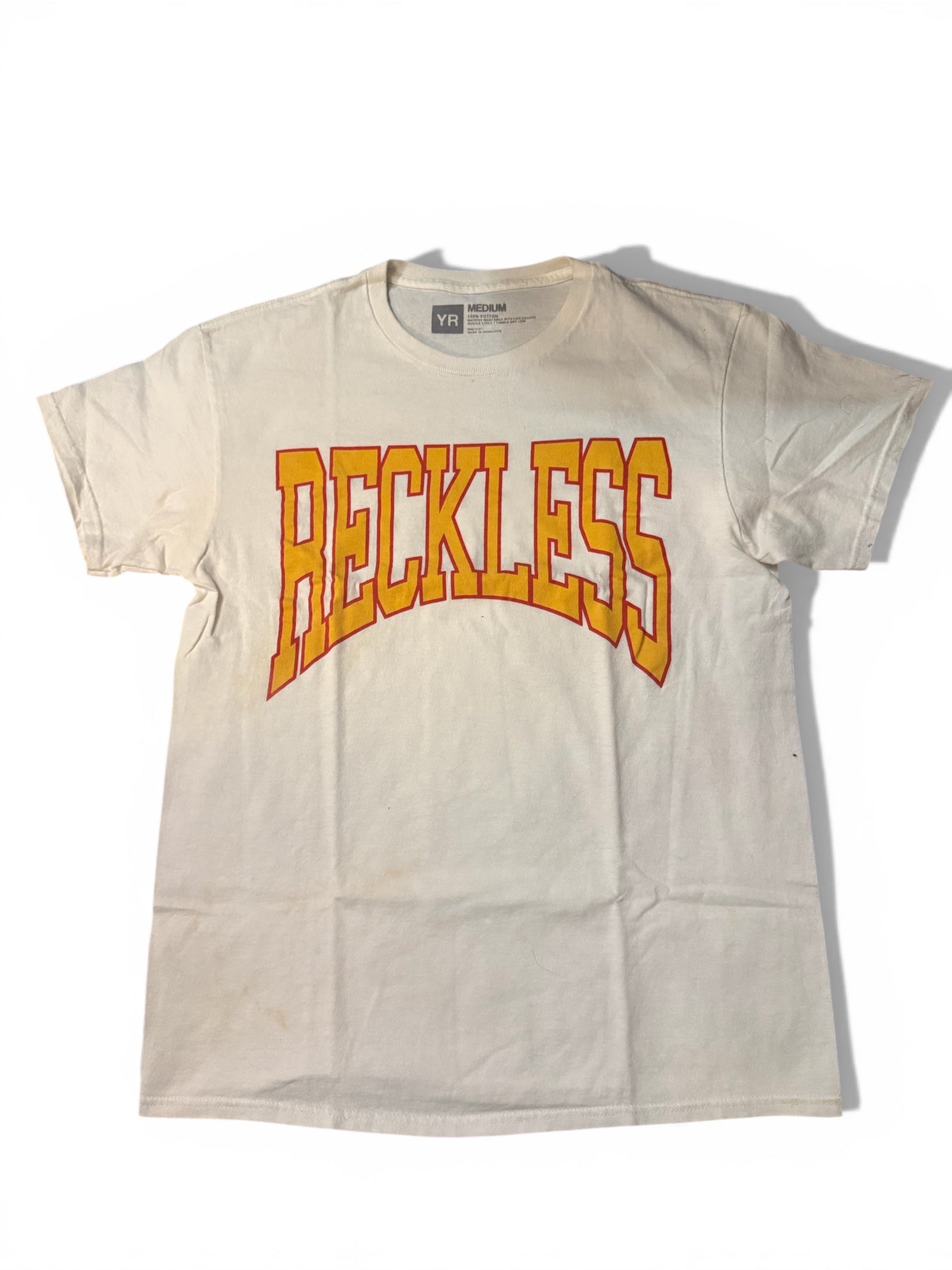 Young & Reckless YR “Reckless” Graphic Tee Light Stained