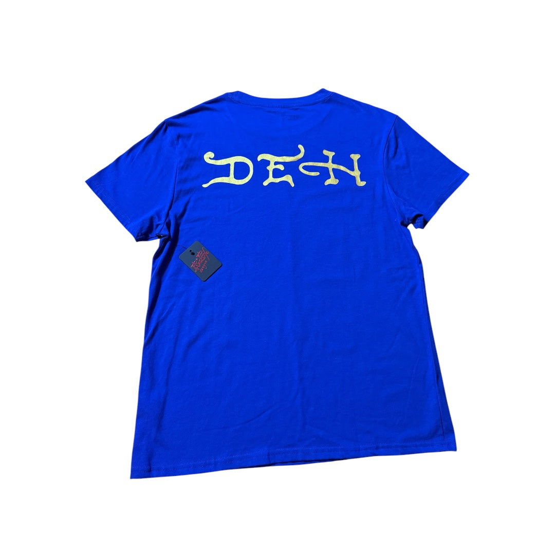 Ed Hardy Blue Graphic with rhinestones Print Men's T-Shirt