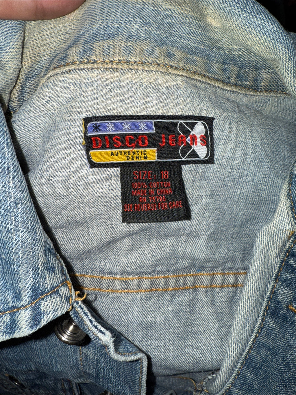 Vintage 1970s Disco Jeans Brand Jean Jacket