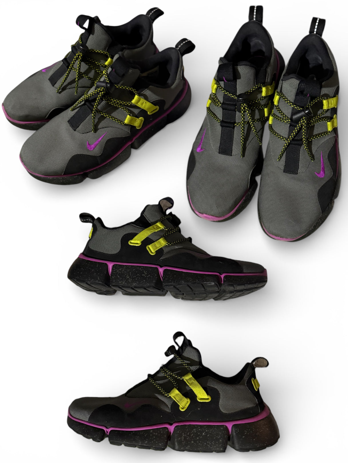 Nike React Live Sneakers Grey Yellow Purple