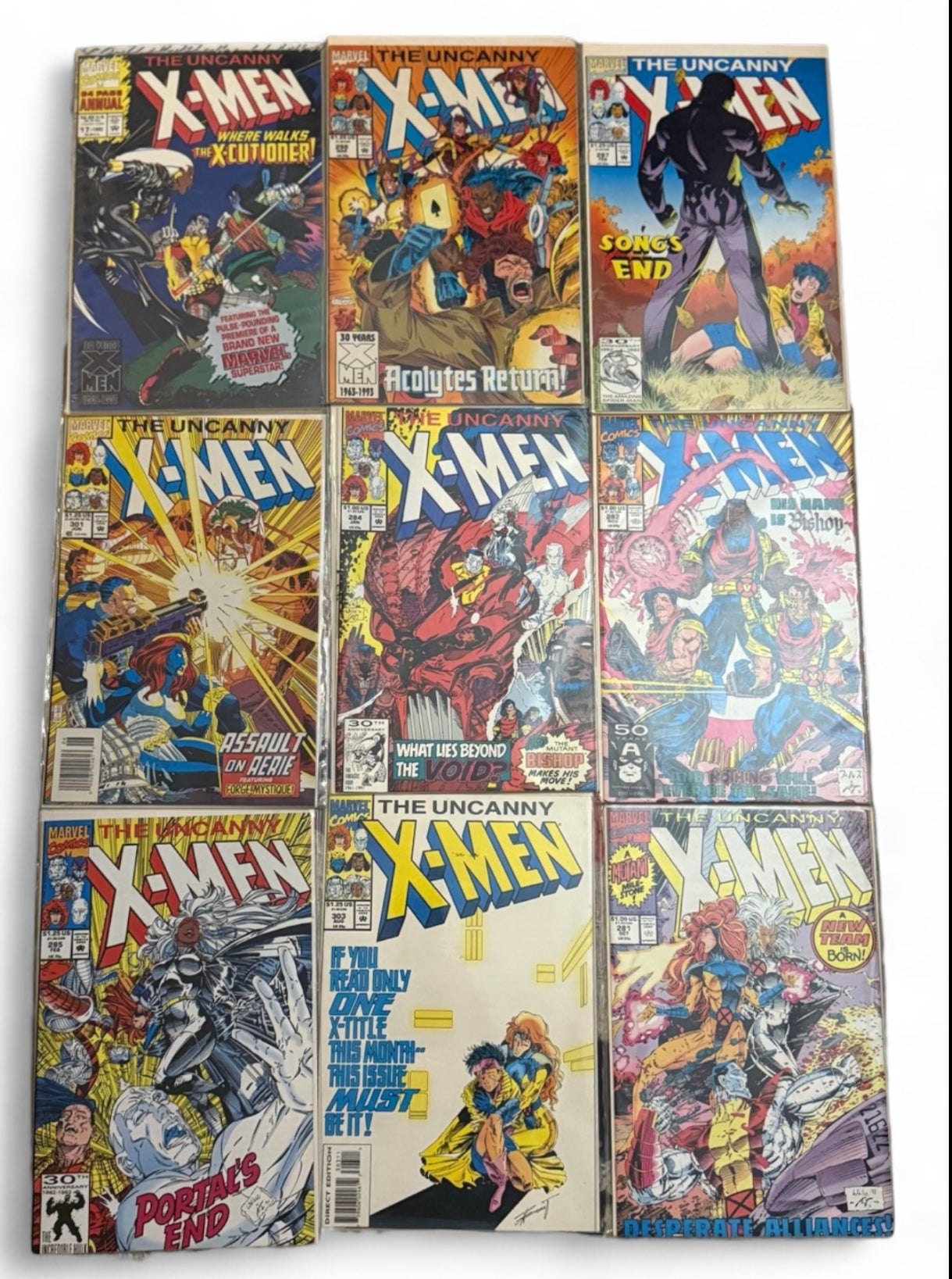 X-Men The Uncanny Comic Lot ( 9 ) Marvel 90s