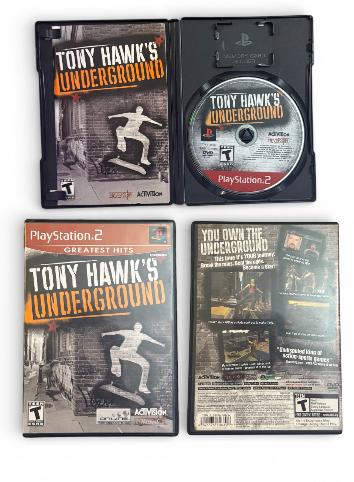 Tony Hawk's Underground PS2 PlayStation 2 Complete CIB