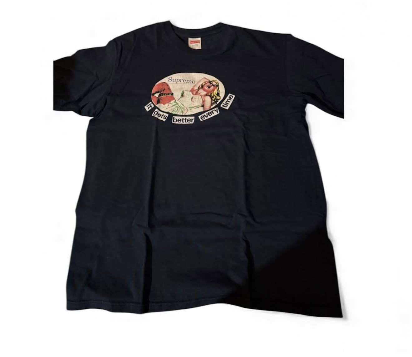 Supreme It Gets Better Every Time Tee
Navy