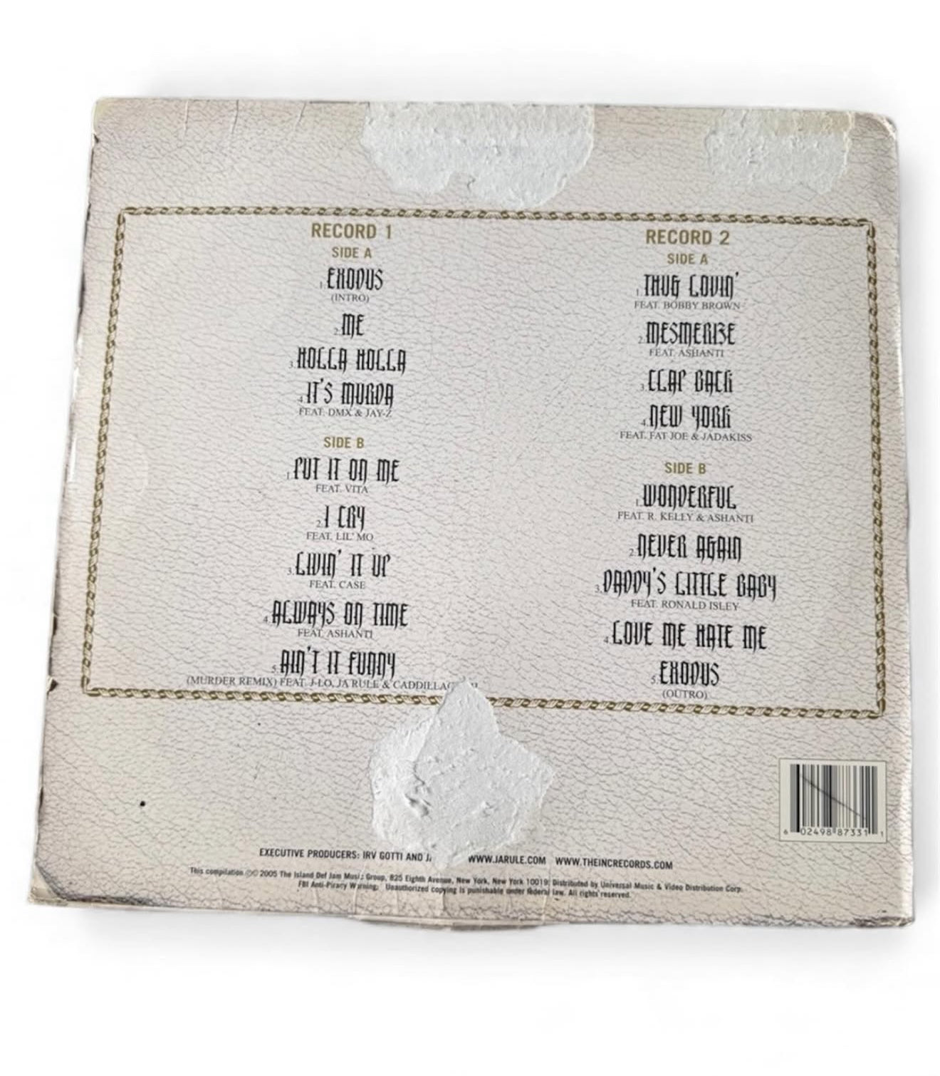 Ja Rule Exodus 2xLP Double Vinyl Record 2005 Def Jam Hip Hop Album