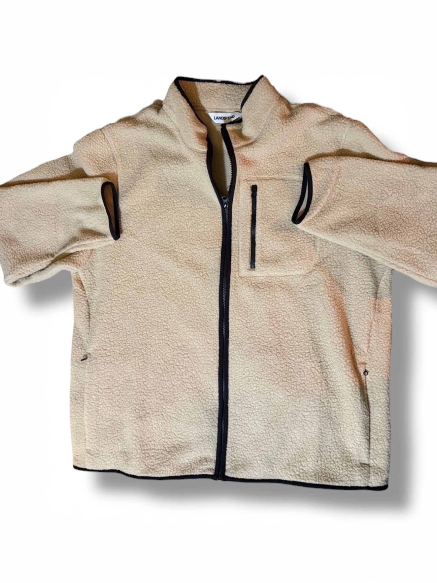 Lands End Unisex  Full Zip Sherpa Fleece Jacket