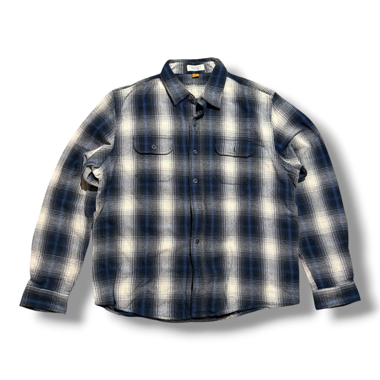 Blue & White Relax Fit Flannel