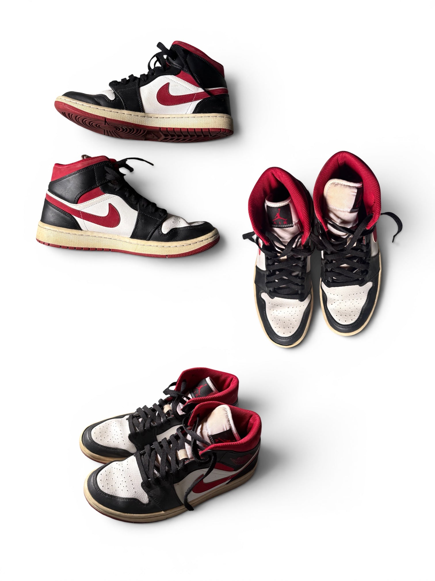 Air Jordan 1 Mid Gym Red/Black Toe 9M
