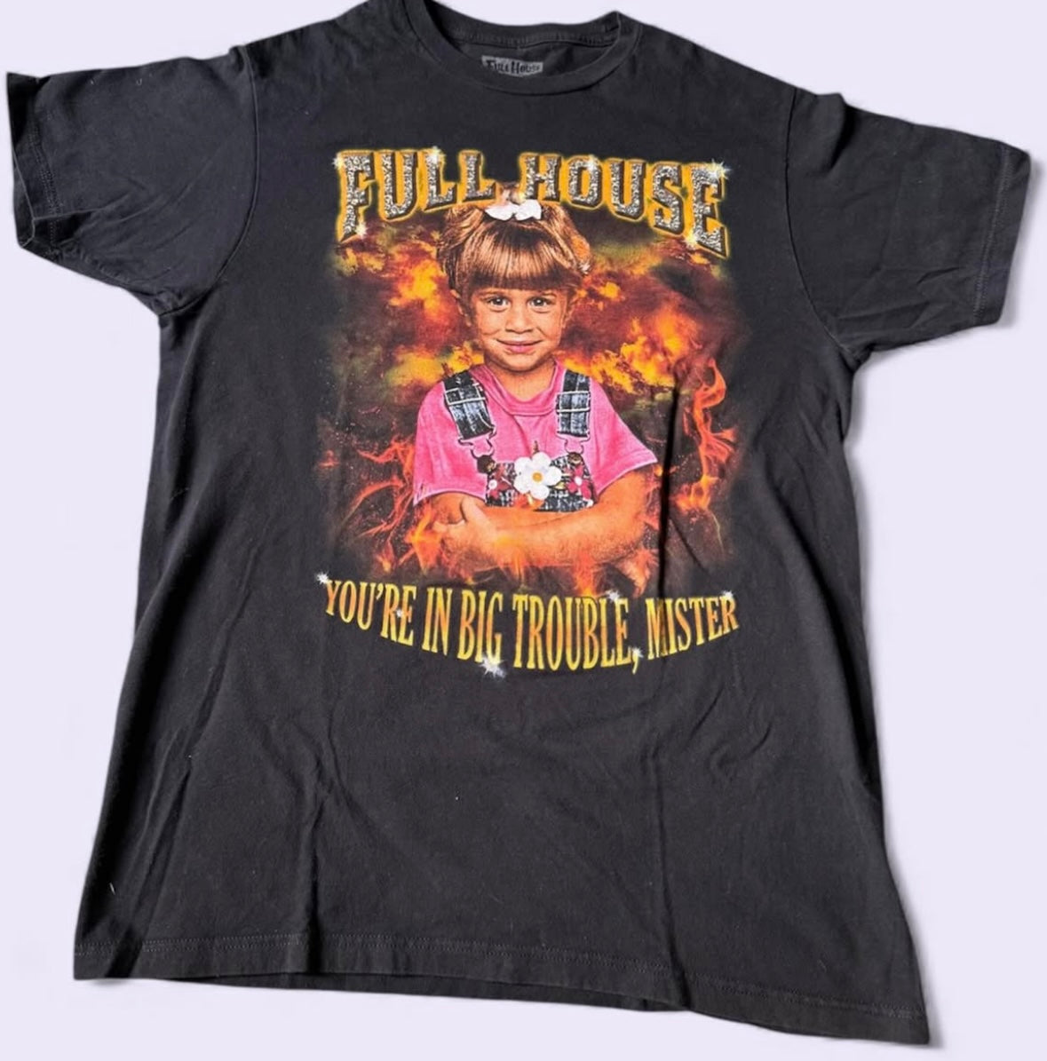Vintage Full House Michelle Tanner “Your In Big Trouble Mister” Black Tee