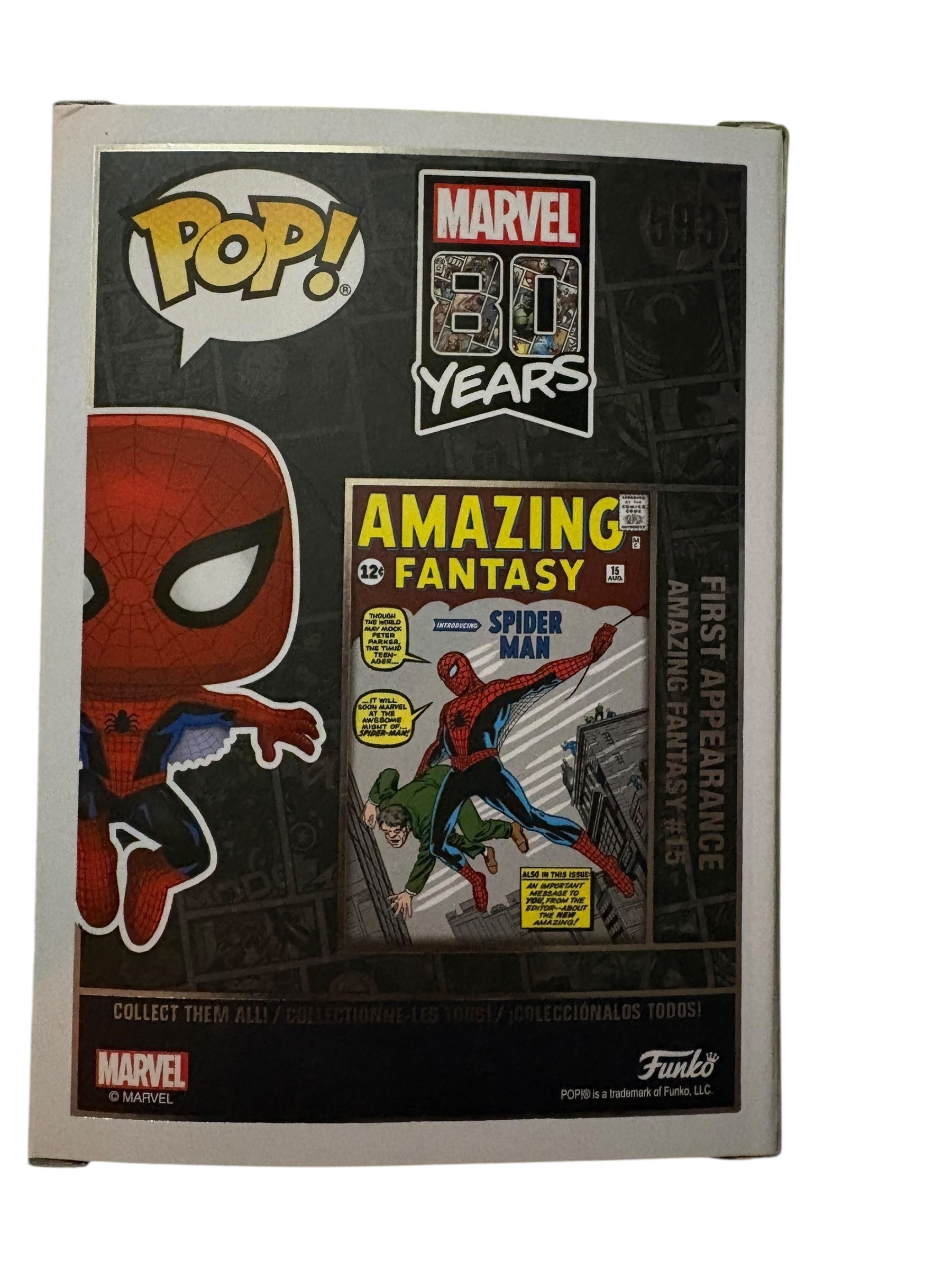 Spiderman Pop Figure- 80th Anniversary